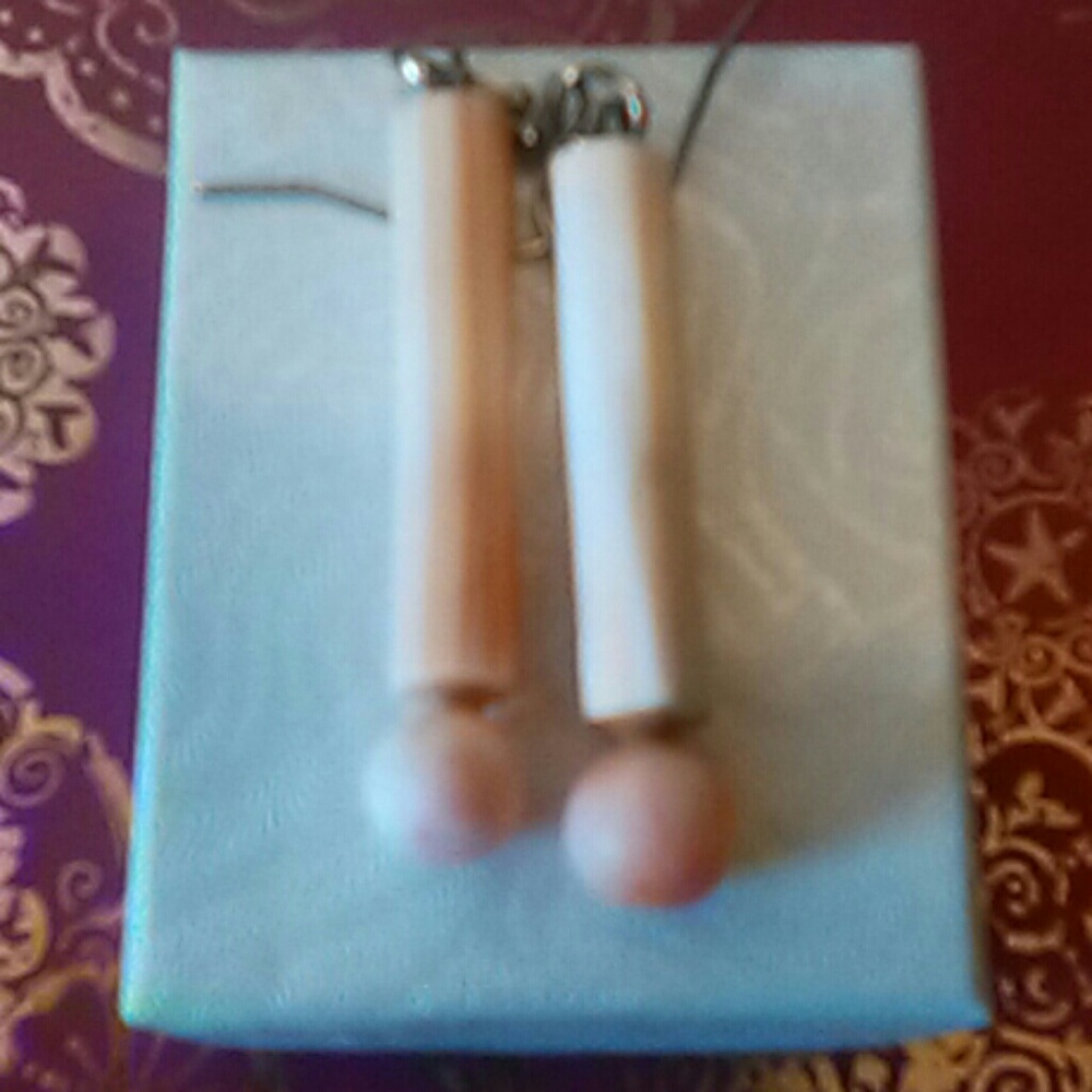 Angel Skin Coral Antique? Vintage earrings